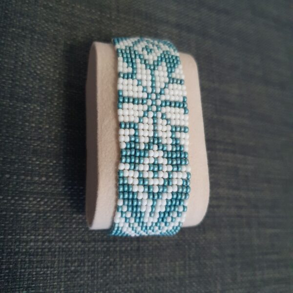 Czech beads bracelet - Mint blue