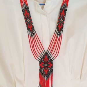 Beads necklace Red Flower