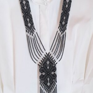 Beads necklace Black Flower